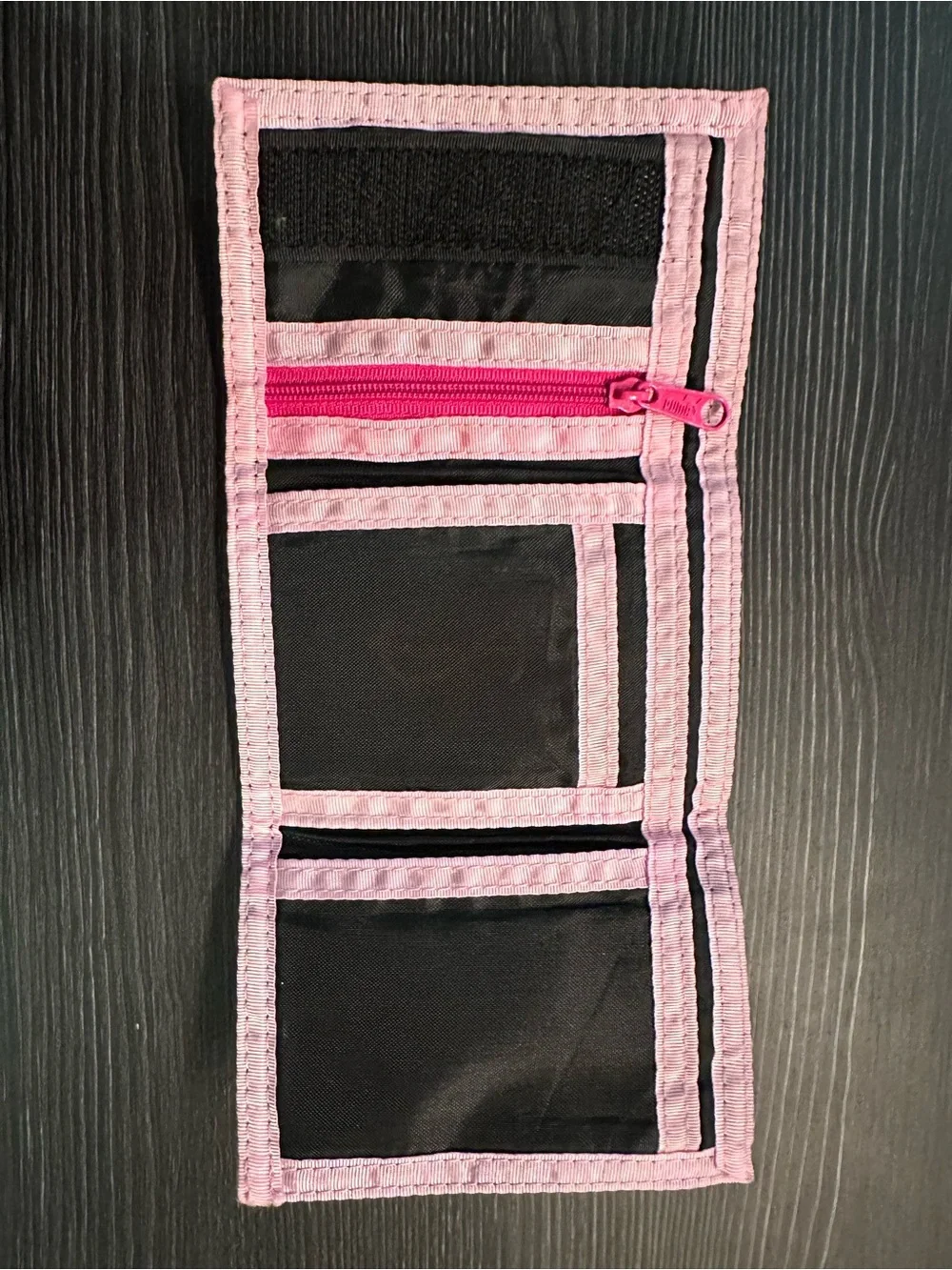 Puma Kids Black and Pink Trifold Wallet
